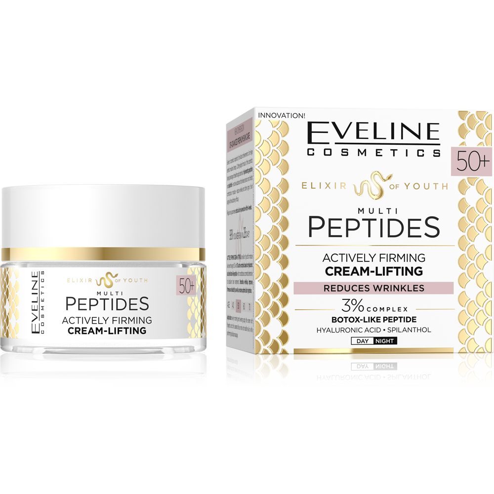 Eveline Elixir Of Youth Multi Peptides Actively Firming Cream-Lifting for Mature Skin 50+ 50ml