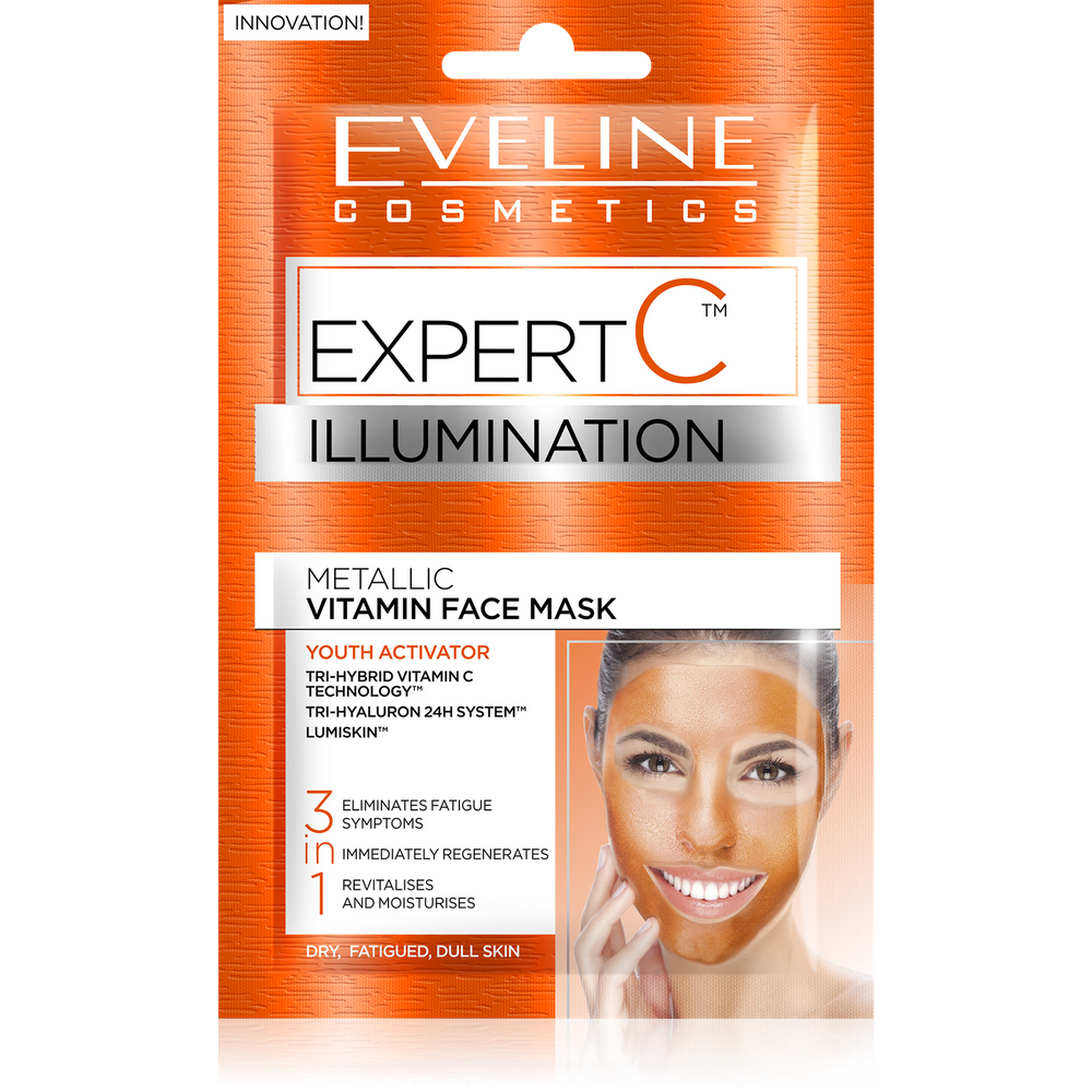 Eveline Expert C Illumination 3in1 Vitamin Mask for Dry and Dull Skin 2x5ml