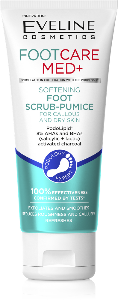 Eveline Foot Care Med+ Softening Foot Scrub-Pumice for Callous and Dry Skin 100ml