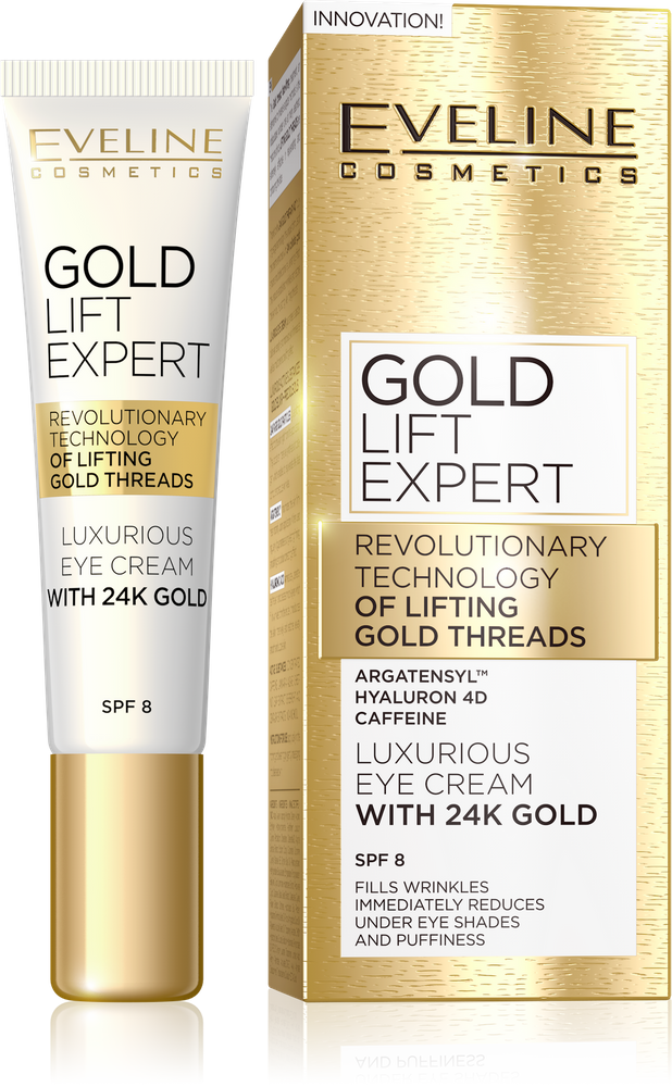 Eveline Gold Lift Expert Luxurious Golden Eye and Eyelid Cream SPF8 15ml