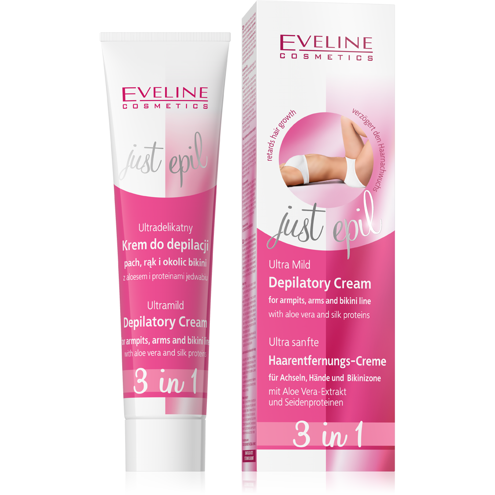 Eveline Just Epil 3-in-1 Ultra-mild Depilatory Cream with Aloe and Silk 125ml