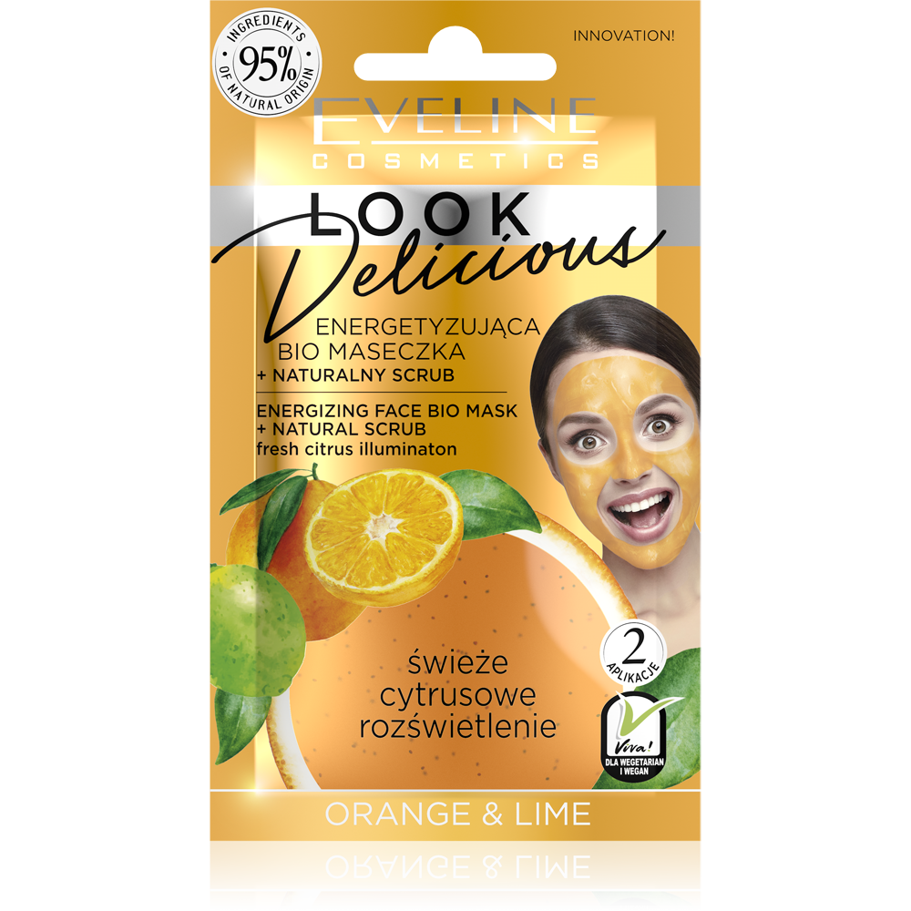 Eveline Look Delicious Energizing Bio Mask Natural Peeling with Orange and Lime 10ml