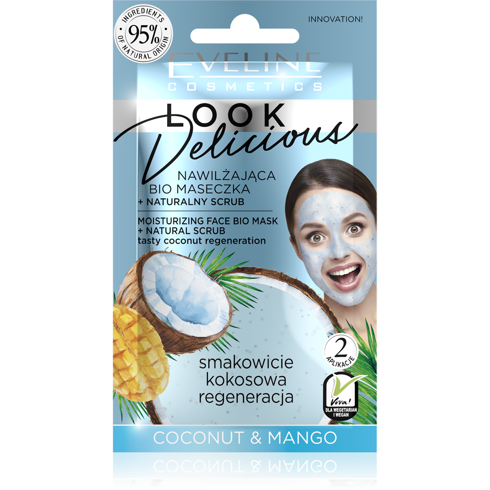 Eveline Look Delicious Moisturizing Face Mask with Bio Coconut and Mango 10ml