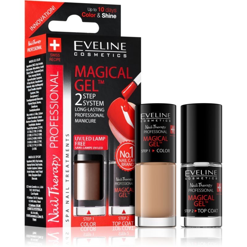 Eveline Nail Therapy Magical Gel 2 Step System Long Lasting Professional Manicure No 2 2x5ml