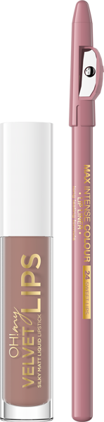 Eveline OML Silky Matt Liquid Lipstick & Contour Lip Liner 11 Cookie Milkshake 4,5ml