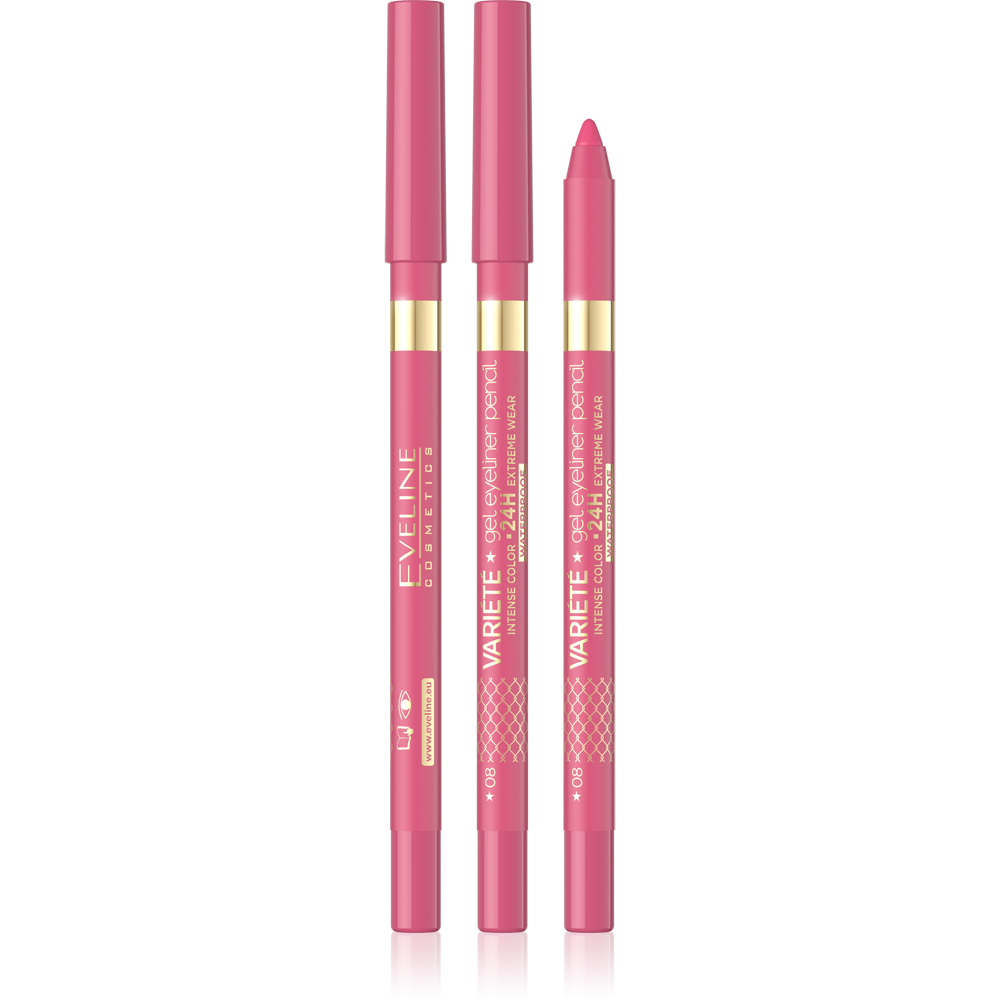 Eveline Variete Waterproof Gel Eyeliner Pencil No.09 Pink 1 Piece 