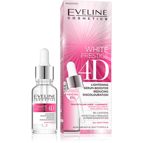 Eveline White Prestige 4D Brightening 4D Serum for Discolorations for All Skin Types 18ml