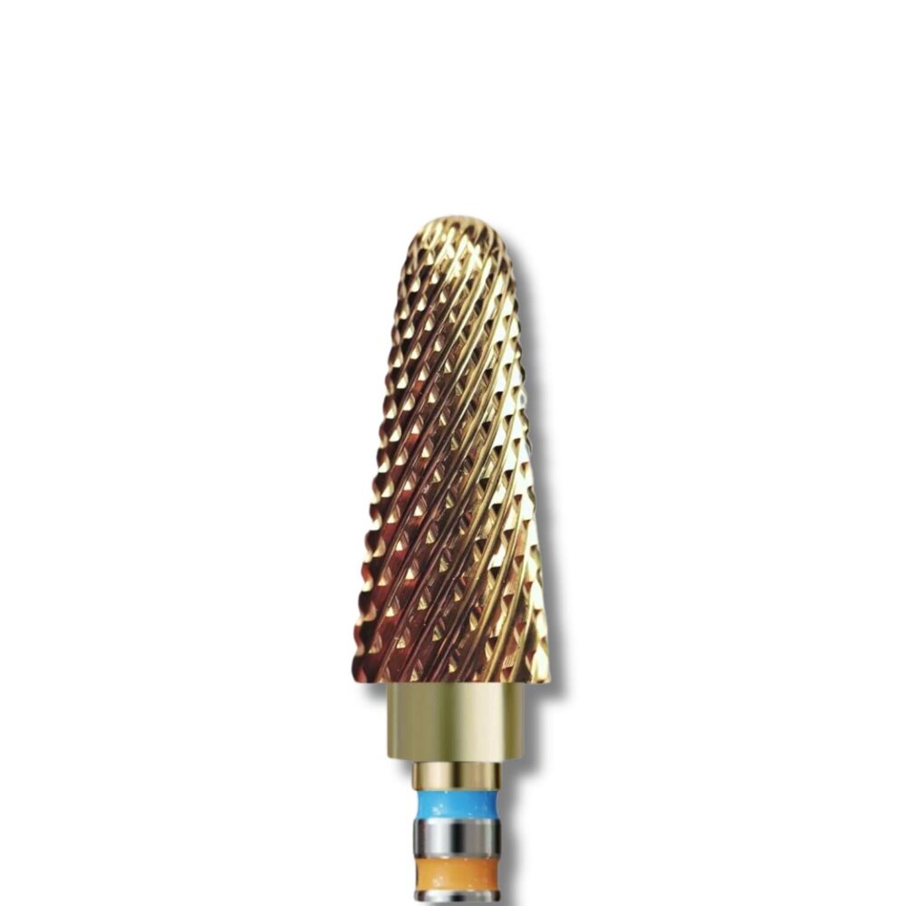 IQ Nails CoolBits Nail Drill Bit Tungsten Carbide Cone Bidirectional Cross Cut 6mm ZRN Coating 201XUF HP.060 1 Piece