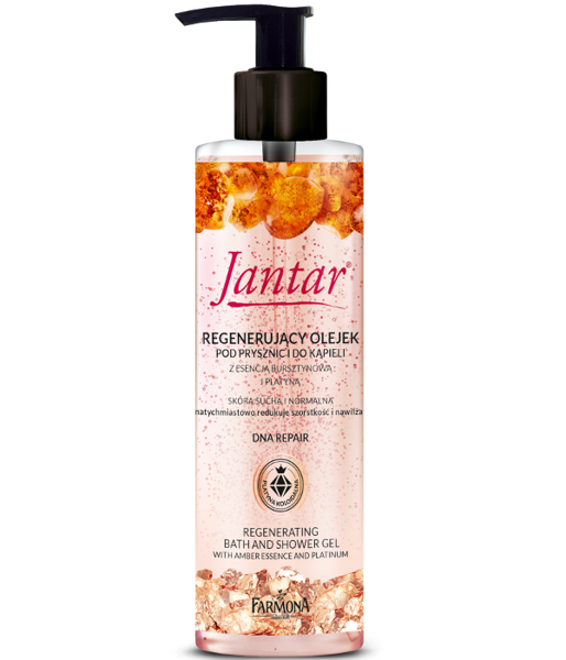 Jantar Regenerating Shower And Bath Oil Amber And Platinum Essence 400ml