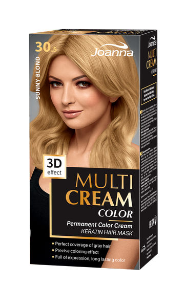 Joanna Multi Cream Permanent Intensive Hair Color Dye Care 30.5 Sunny Blonde