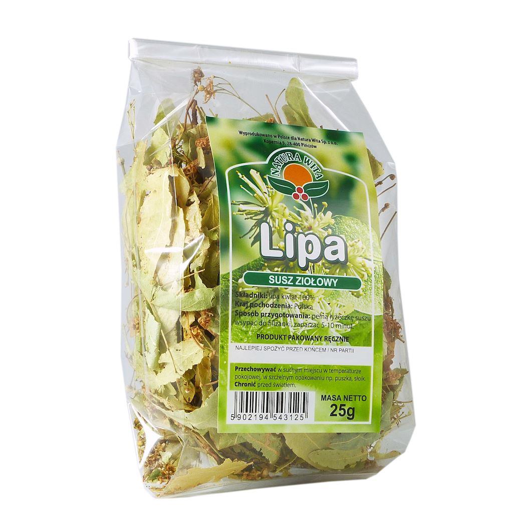 Natura Wita Natural Linden Inflorescence Herbal Dried Leaves for Cold and Flu 25g Best Before 31.10.24