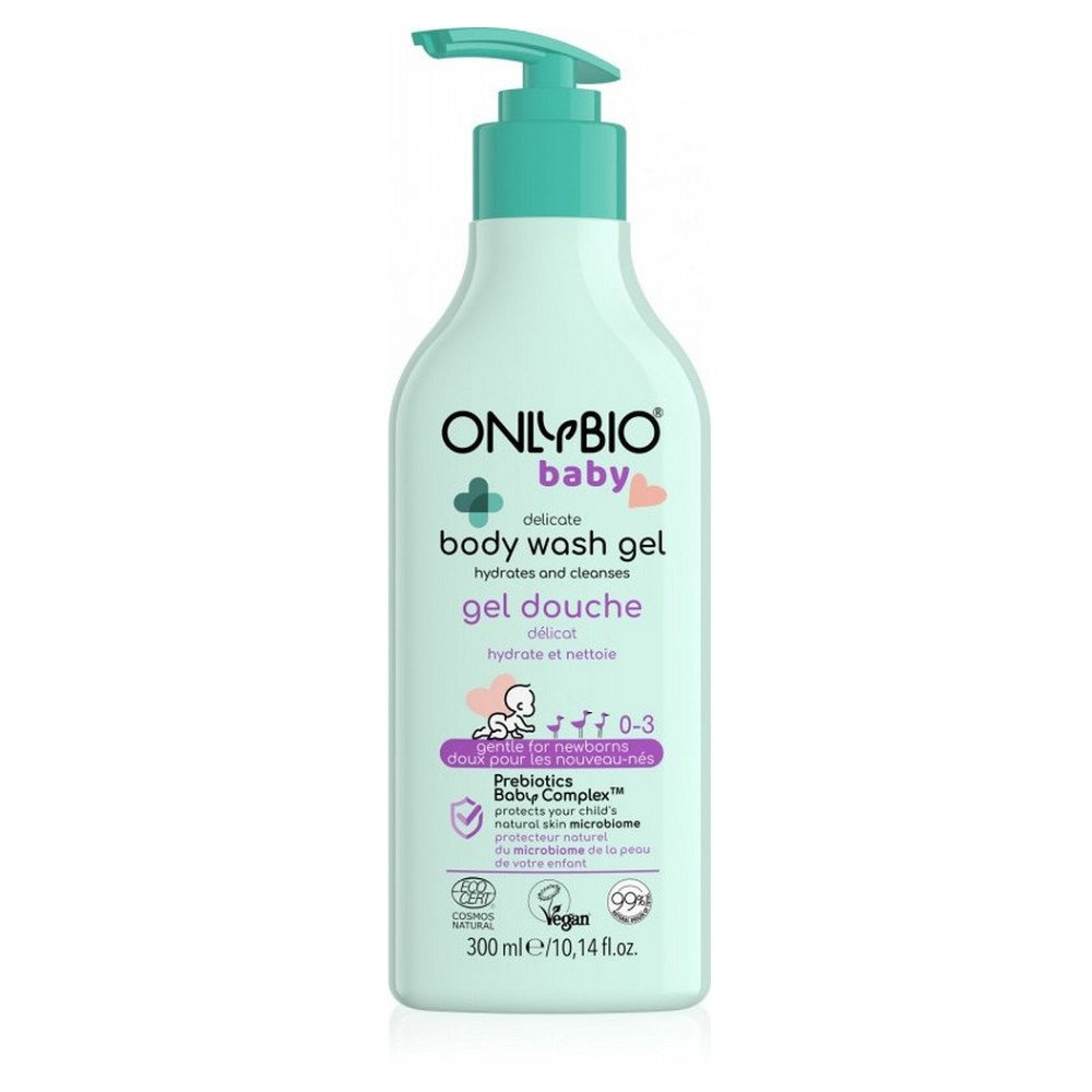 OnlyBio Baby Gentle Body Wash Gel for Babies from 1st Day of Life for Sensitive and Delicate Skin 300ml