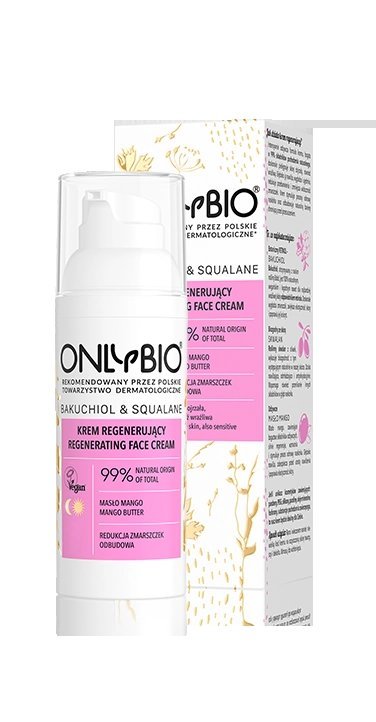 OnlyBio Regenerating Cream with Bakuchiol and Squalane for Mature and Sensitive Skin 50ml