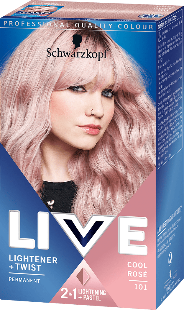 Schwarzkopf Live Lightener + Twist Hair Colour Cool Rosé 101
