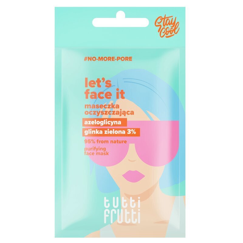 Tutti Frutti Let's Face It Cleansing Mask with Green Clay 3% + Detox Shot Mg 7g