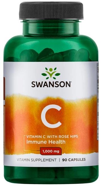 Vitamin C with Rose Hips Extract, 1000mg - 90 caps