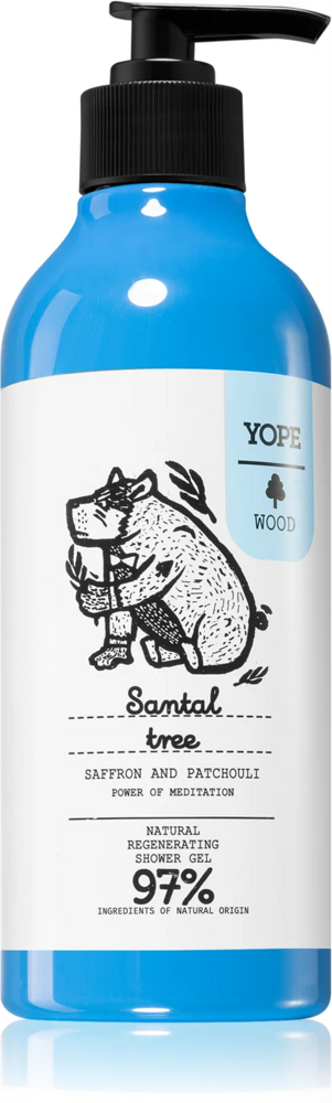 Yope Natural Regenerating Shower Gel Sandalwood Saffron and Patchouli 400ml