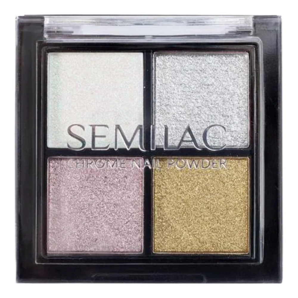 Semilac Pressed Nail Powder Chrome Palette 01