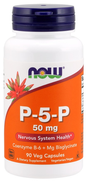 NOW Foods P-5-P 50 mg Aktywna Forma Witaminy B6 90 Kapsułek