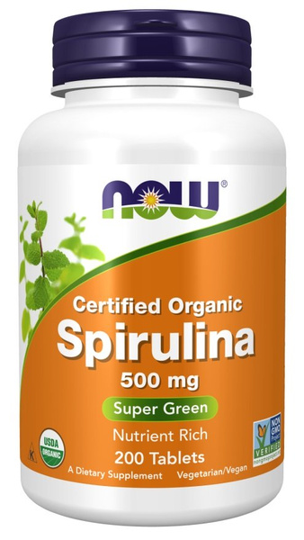 Now Foods Spirulina 500mg Supports Circulatory System Immune System & Detoxification 200 Tablets