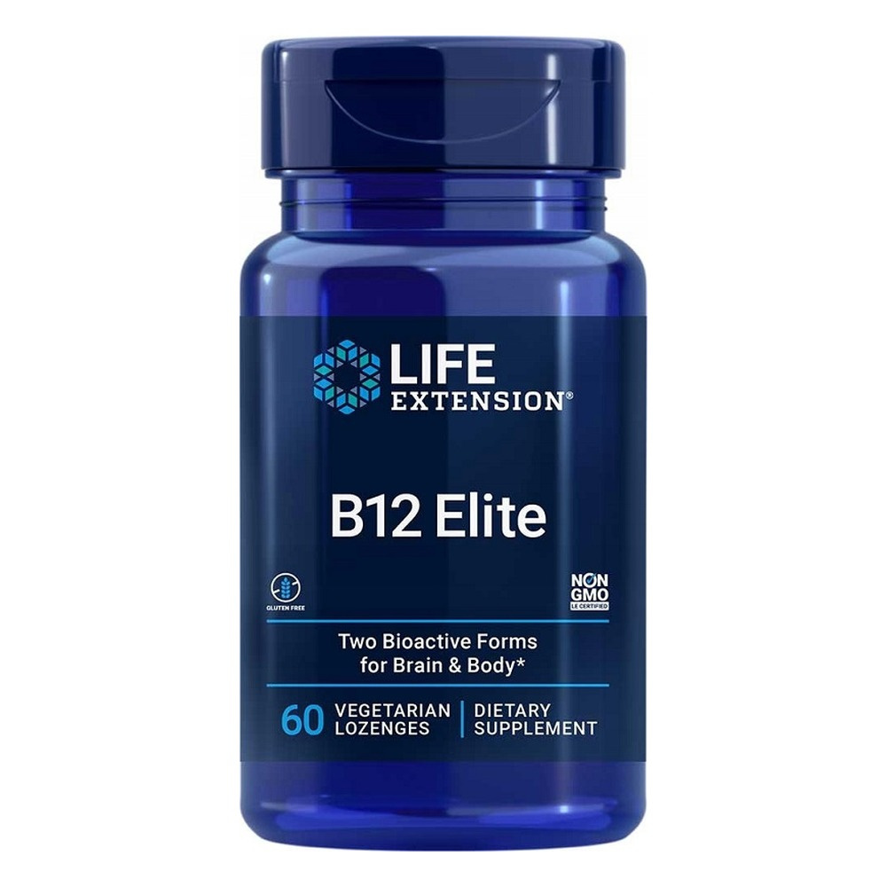 Life Extension B12 Elite Vitamin B12 For Nervous System Support 60 Vegetarian Lozenges