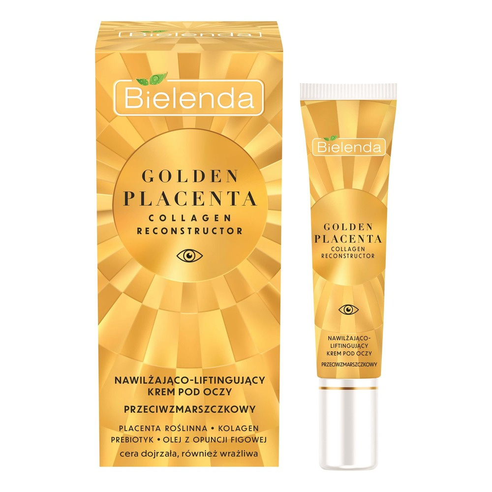 Bielenda Golden Placenta Collagen Reconstructor Nawilżająco– Liftingujący Krem pod Oczy Przeciwzmarszczkowy 15ml