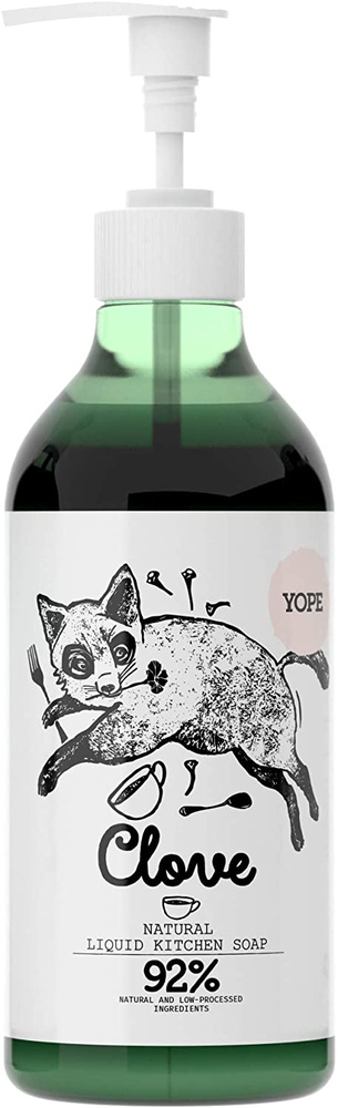 Yope Natural Moisturizing Kitchen Hand Soap with a Sweet Scent and Cloves 500ml