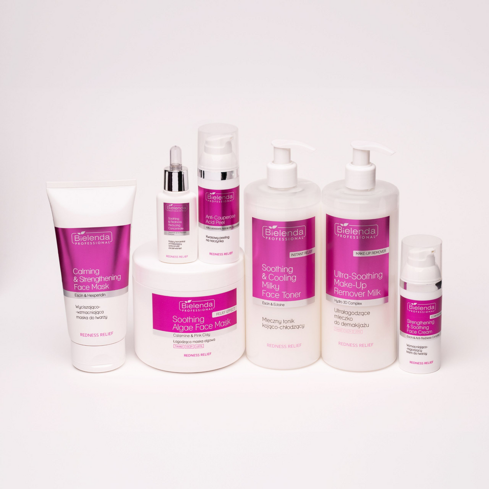 Bielenda Professional Redness Relief Mleczny Kojąco - Chłodzący Tonik dla Skóry Naczynkowej 500ml