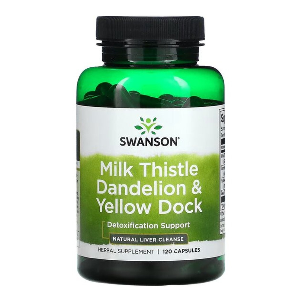 Swanson Milk Thistle Dandelion & Yellow Dock 120 Kapsułek