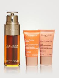 Clarins Double Serum Gift Set 50ml Double Serum 15ml Extra Firming Energy 15ml Extra Firming Nuit 0.9ml Double Serum Eye Zestaw do Pielęgnacji Skóry Dojrzałej 1 Sztuka