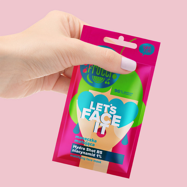 Tutti Frutti Let's Face It Matująca Maseczka z Niacynamidem 1% + Hydro Shot B5 7g