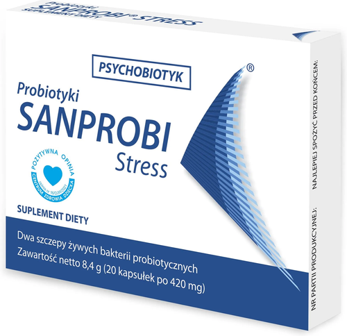 Sanprobi Stress Probiotic Supports the Body's Microflora 20 Capsules