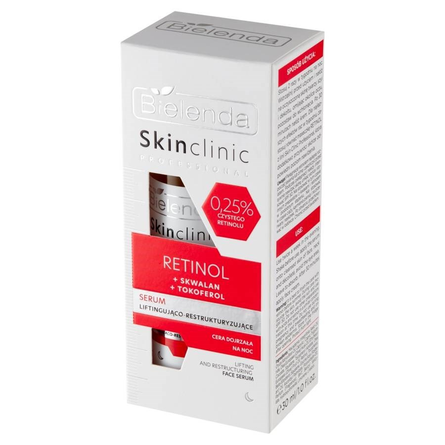 Bielenda Skin Clinic Professional Serum Liftingująco-Restrukturyzujące z Retinolem na Noc dla Skóry Dojrzałej 30ml