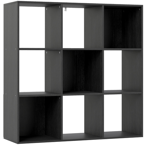 HOMCOM Nine-Cube Storage Shelf - Black