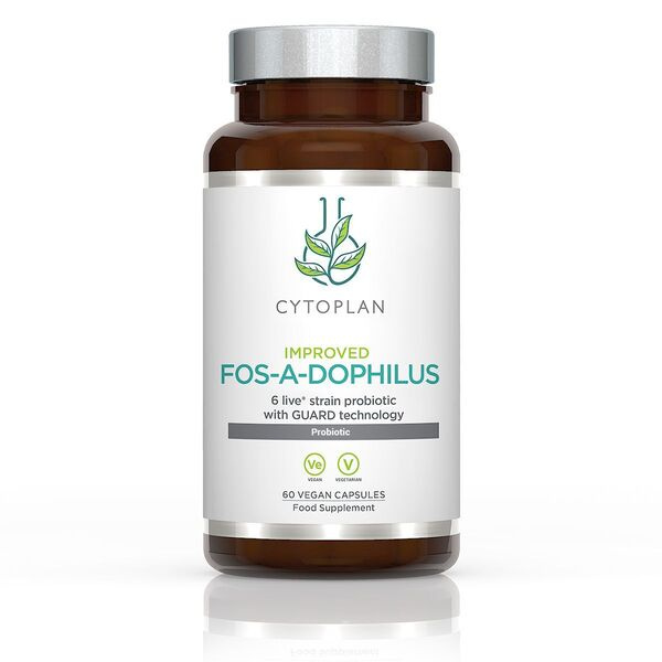 Cytoplan Fos-A-Dophilus Probiotic for Gut Health for People Over 40 60 Vcaps