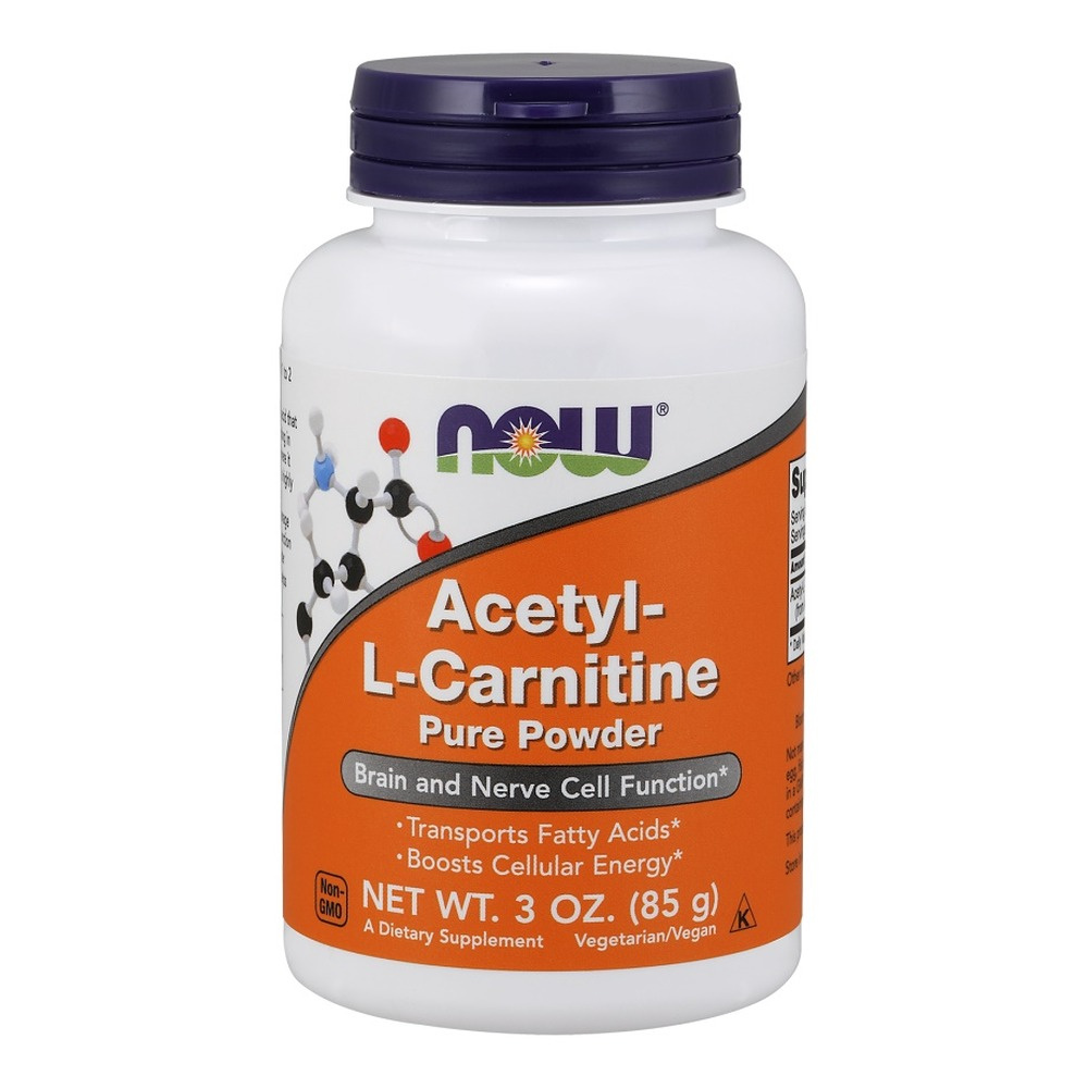 NOW Foods Acetylo-L-Karnityna Czysty Proszek Na Energię Komórkową 85g