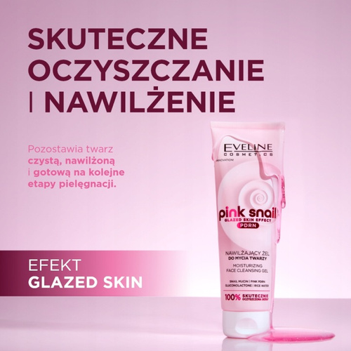 Eveline Pink Snail Nawilżający Żel do Mycia Twarzy 140ml