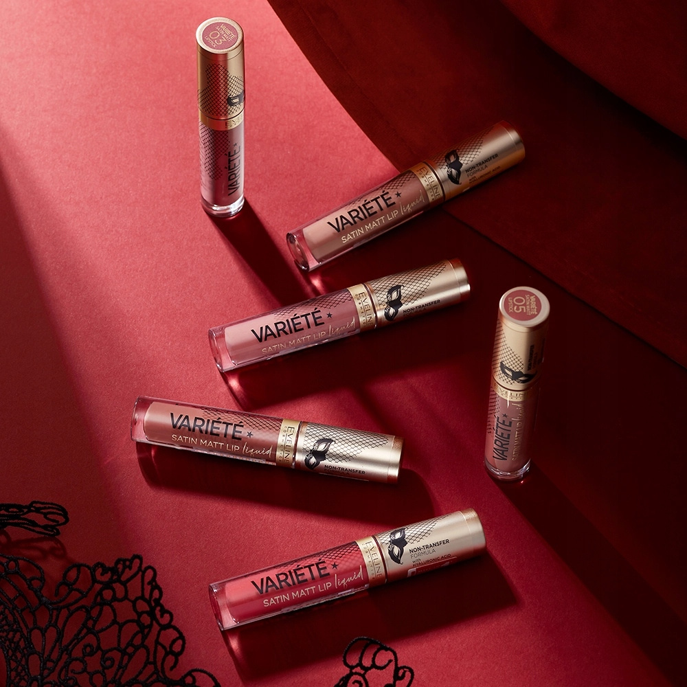 Eveline Variete Innovative Liquid Satin Matt Lipstick 01 Caramel Cake 4.5ml