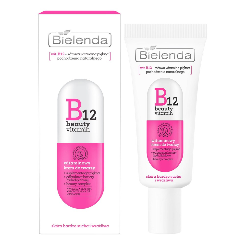 Bielenda B12 Beauty Vitamin Face Cream for Very Dry and Sensitive Skin for Day and Night 50ml