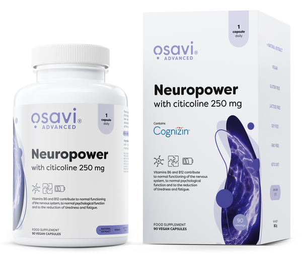 Osavi Neuropower z Cytykoliną 250mg 90 wegańskich kapsułek na wsparcie funkcji poznawczych