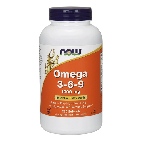 Now Foods Omega 3-6-9 1000mg Supports Cardiovascular System 250 Capsules
