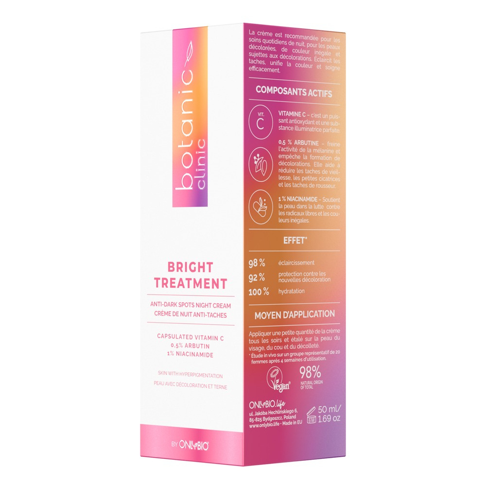 OnlyBio Botanic Clinic Bright Treatment Anti-Dark Spots Night Cream 50ml