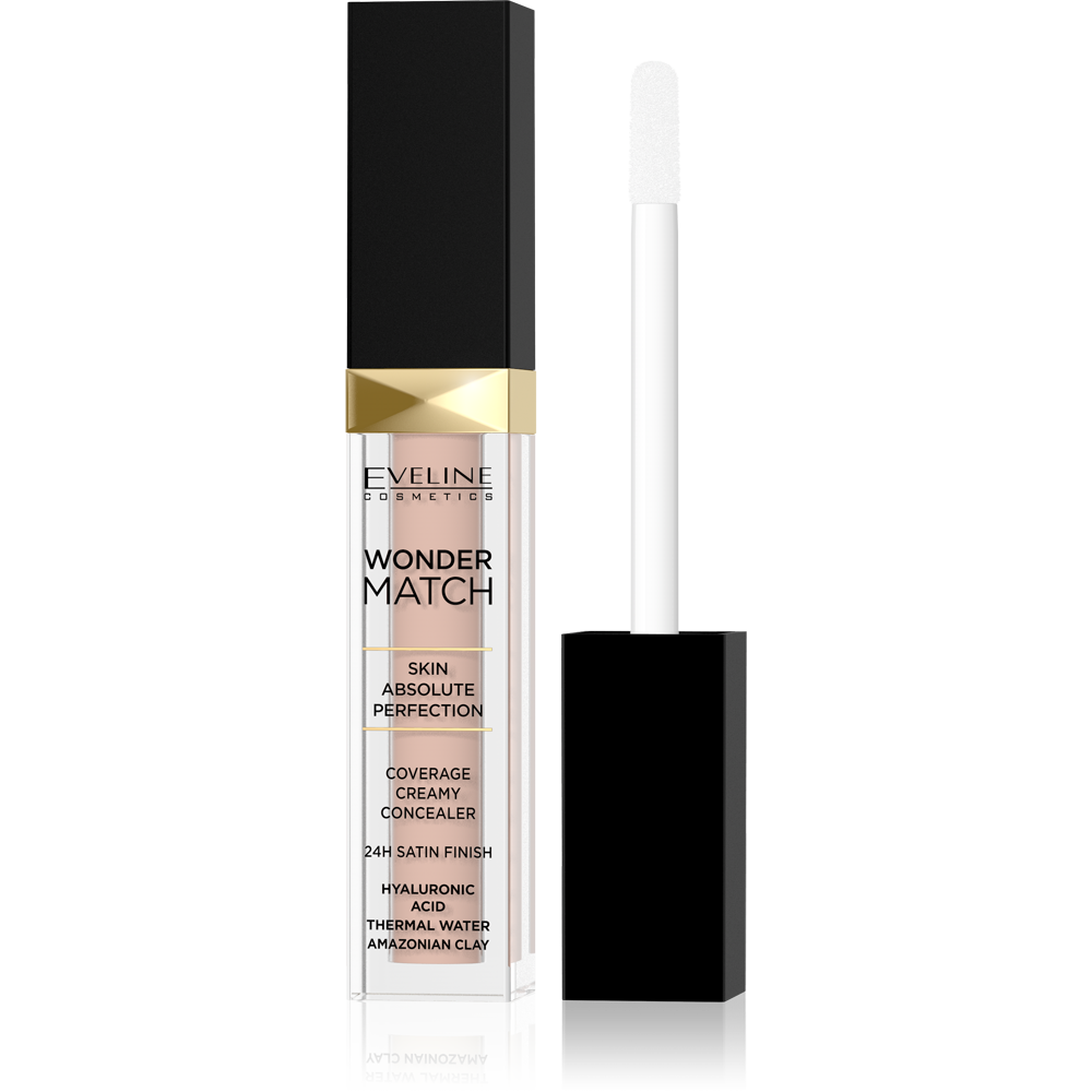 Eveline Wonder Match Light Liquid Concealer with Hyaluronic Acid No. 20 Peach 7ml