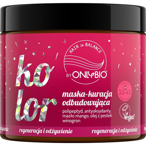 OnlyBio Hair in Balance Kolor Maska - Kuracja Odbudowująca 280ml