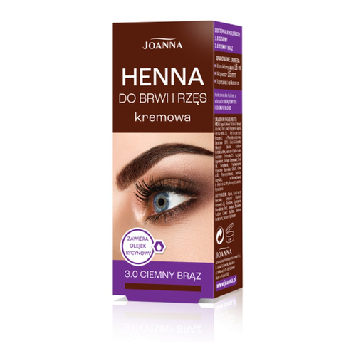 Joanna Tint Eyebrow & Eyelashes Henna No 3.0 Dark Brown 15ml