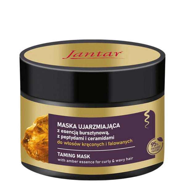 Jantar Ujarzmiająca Maska z Esencją Bursztynową Peptydami i Ceramidami i Olejem Makadamia dla Włosów Kręconych 200ml