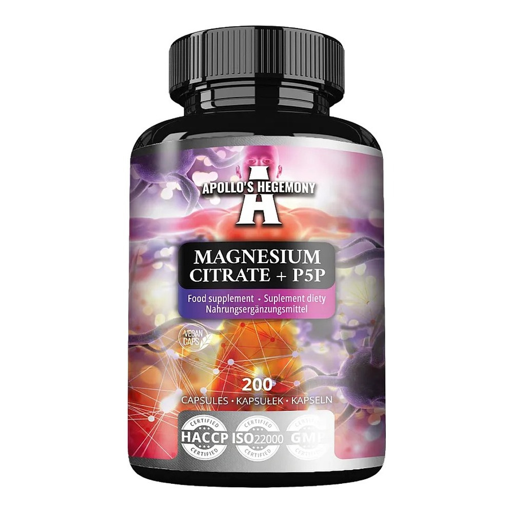 Apollo's Hegemony Magnesium Citrate + P5P 200 caps