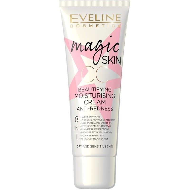 Eveline Magic Skin CC Upiększający Krem Nawilżający 8w1 na Zaczerwienienia 50ml