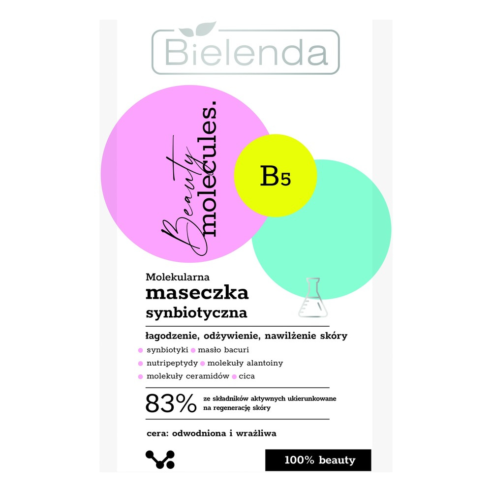 Bielenda Beauty Molecules Molekularna Synbiotyczna Maseczka dla Skóry Odwodnionej i Wrażliwej 8g