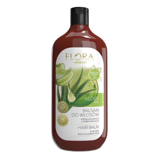 Flora by EcosLab Aloes Balsam do Włosów Przesuszonych i Farbowanych 500ml